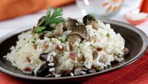 arroz con setas