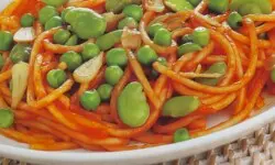 Receta Pasta con habas y guisantes