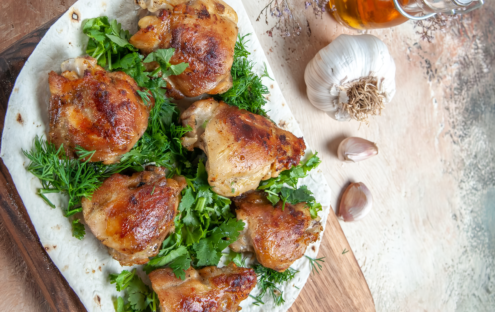 Pollo con Dientes de Ajo