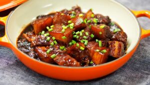 Costillas de Cerdo con Salsa Agridulce de Melocotón