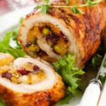 Pechuga de pavo rellena de uvas