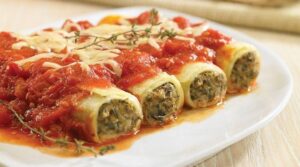 Canelones de carne y verduras