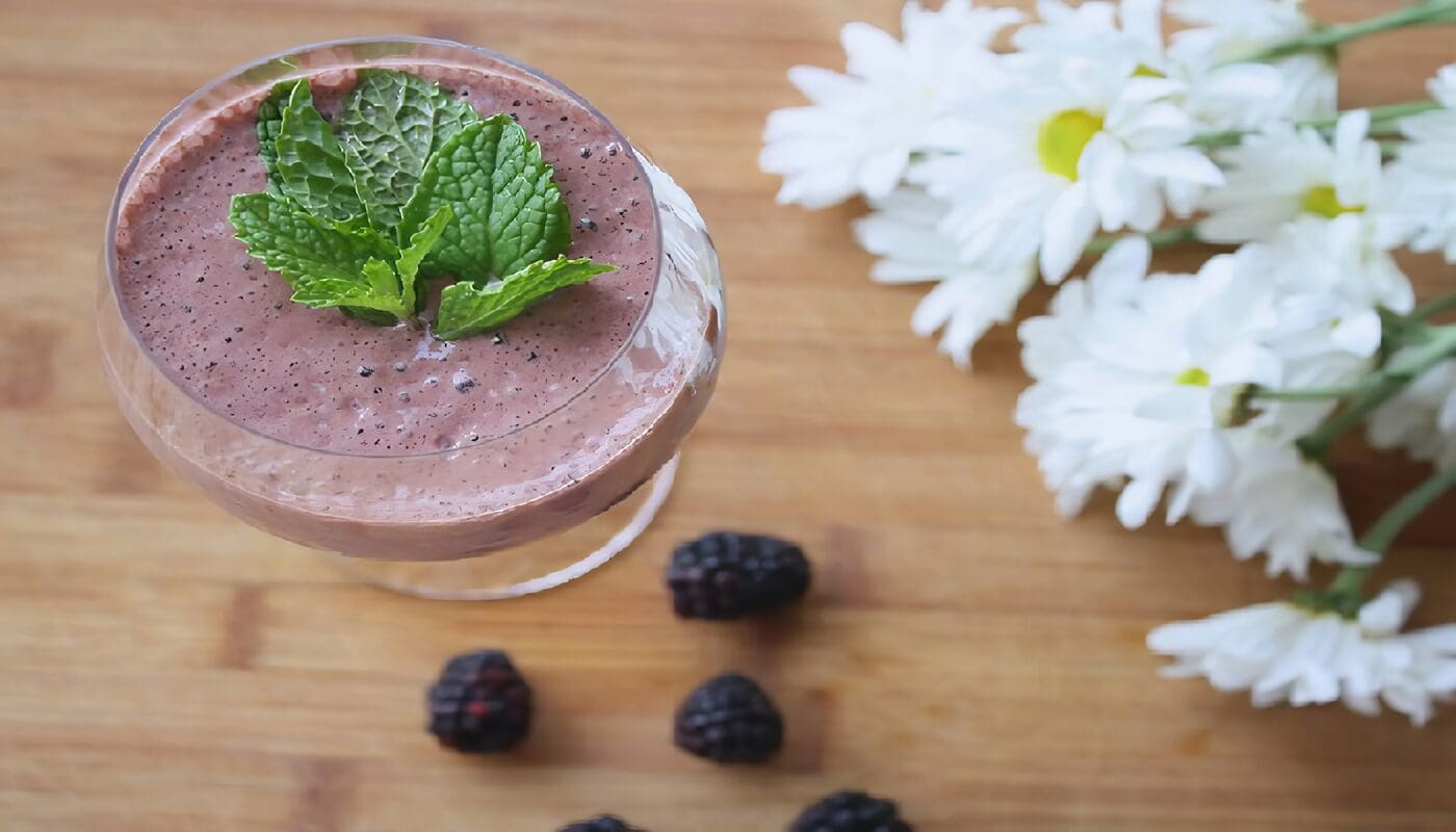 Batido de Espinaca, Fresa y Canela