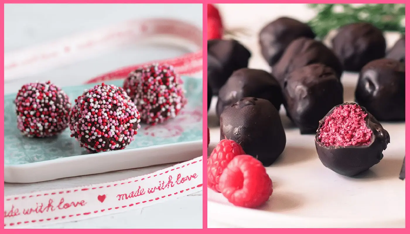 Trufas de Frambuesa (2 versiones)