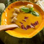 Crema de calabaza con picatostes
