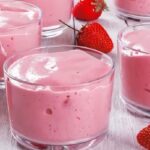 Bavarois de fresa, postre para diabéticos