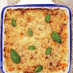 Calabaza gratinada con parmesano y albahaca