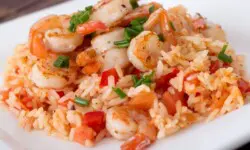 Arroz con camarones