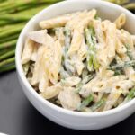 Fettuccine con Espárragos y Salmón Ahumado