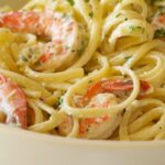 Capellini con Camarones