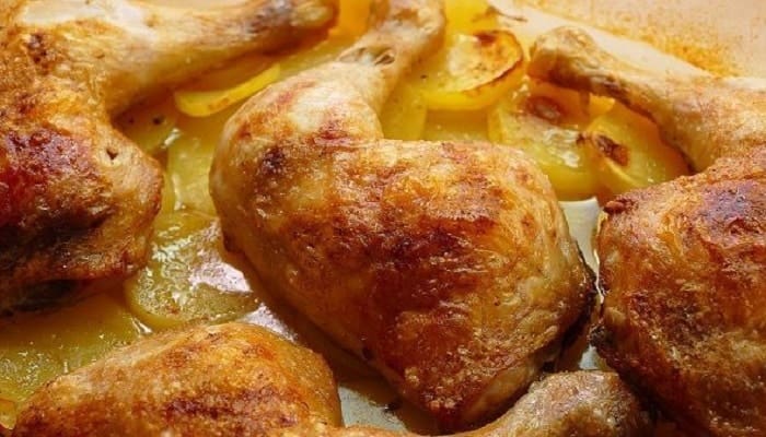 Pollo al horno con patatas