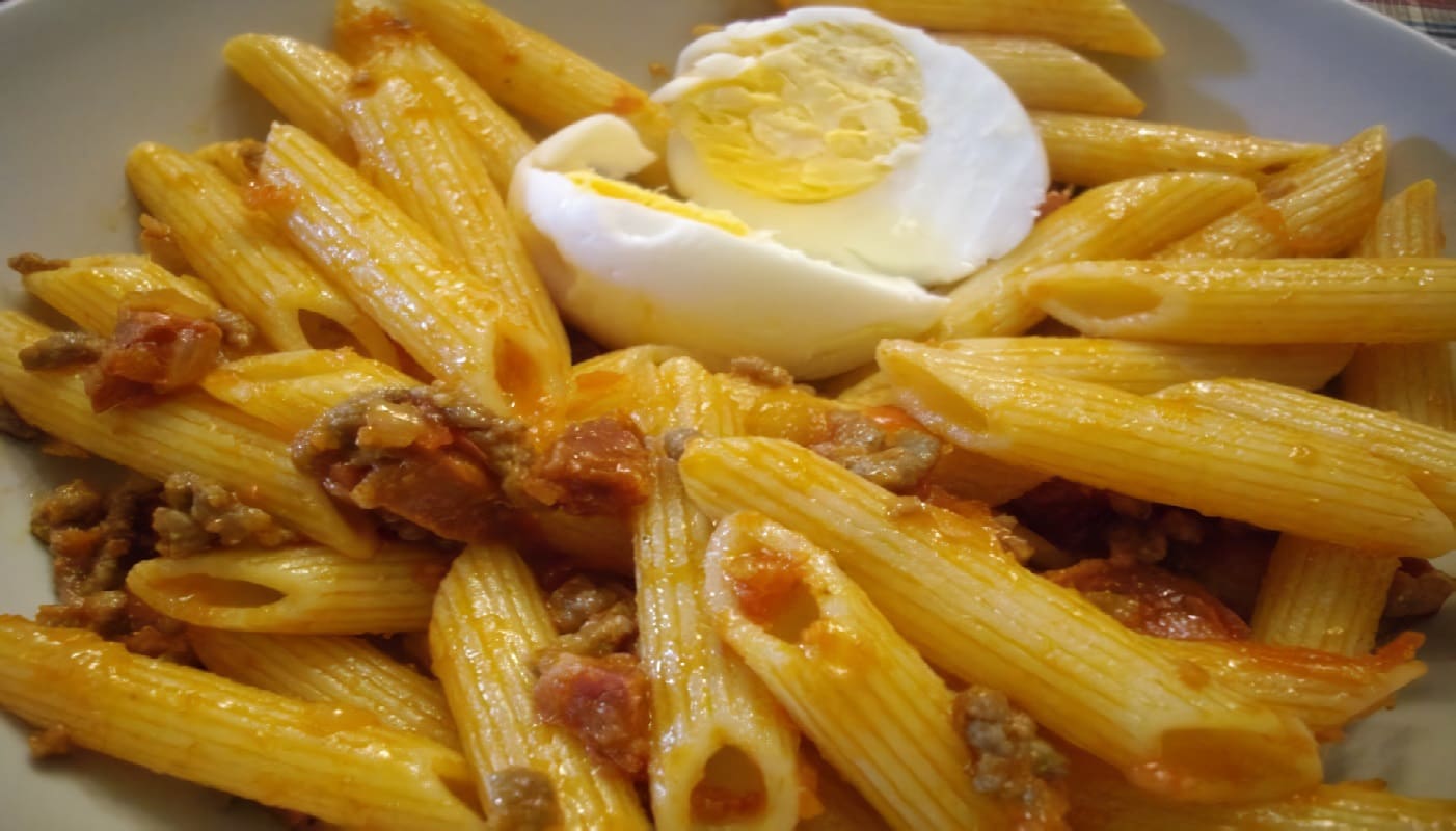 Macarrones con lentejas receta