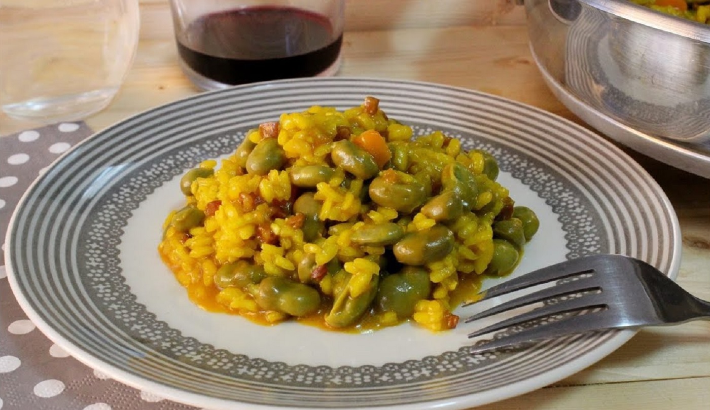 Arroz al Ajo con Habas