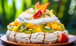 Pavlova de Frutas Tropicales