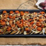 Bacalao vegano con aceitunas