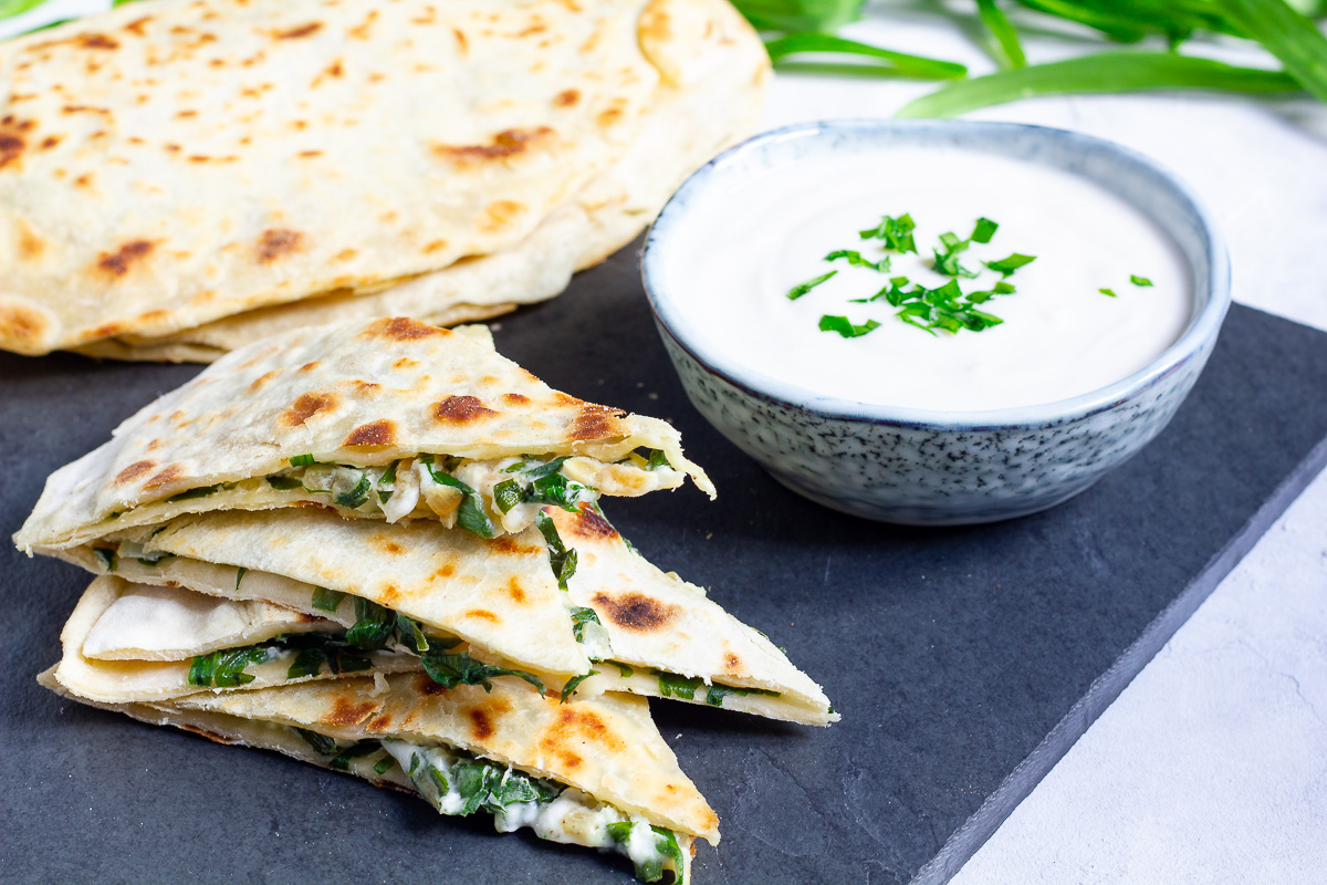 Plancha de espinacas y queso (Gözleme)